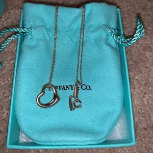 Tiffany & Co. open heart necklace 16”
